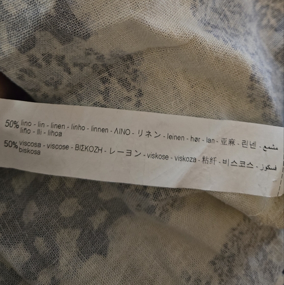 Zara Boho Print Smocked Lace Up Dress Size S - Picture 8 of 9